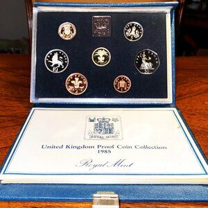 1985 United Kingdom Proof Coin Collection Royal Mint
